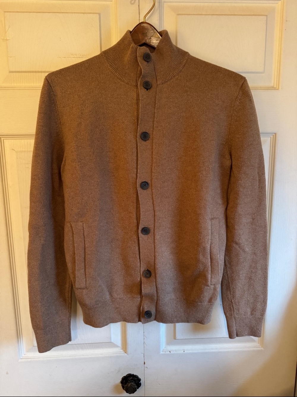 Banana Republic Men's Brown Button-Front Knit Cardigan